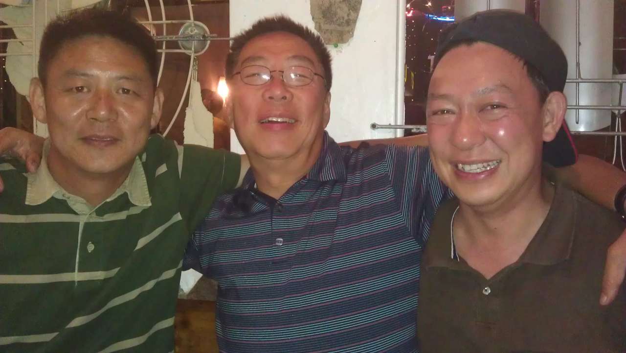 Mr Ruchao David Dou, Jeffrey Ying and James Bu
