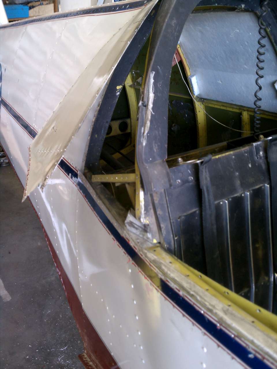 Right longeron rear cabin corner after disassembly 