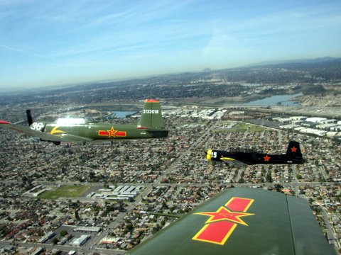 Over Santa Fe basine practice area for the join up.