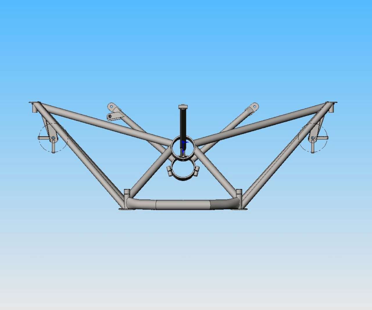 Engine mount and nose gear braces in 3D ...